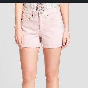 Universal Thread Pink Jean Shorts with Rolled Hem